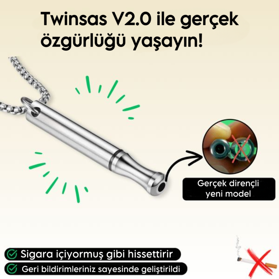 TWINSAS™ 2.0 - Dumansız, Doğal, Sağlıklı - Twinsas